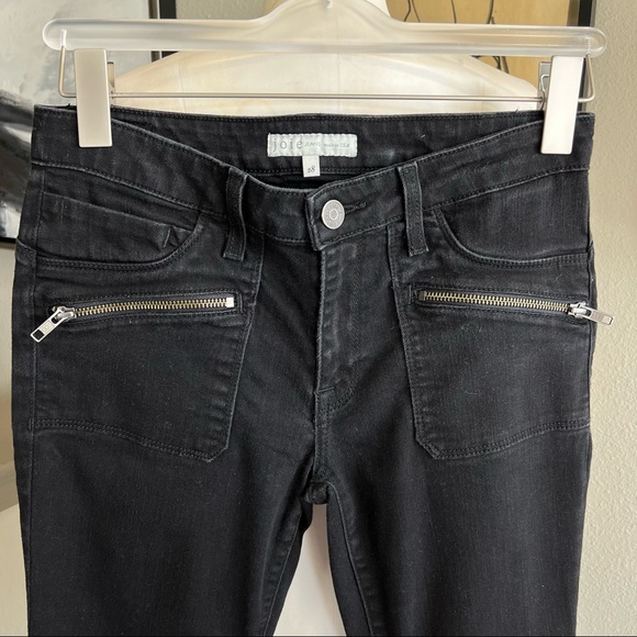 JOIE black The Moto Skinny jean in caviar with zipper accents - Picture 6 of 10